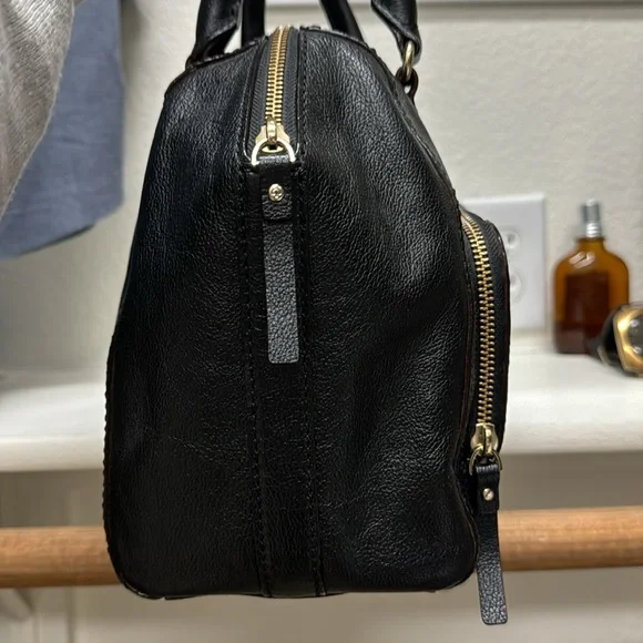 Kate Spade New York Black Bowler Bag Satchel Tote Authentic - Picture 5 of 12